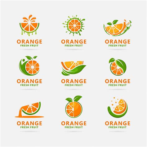 Premium Vector Collection Of Orange Fruit Logo Design