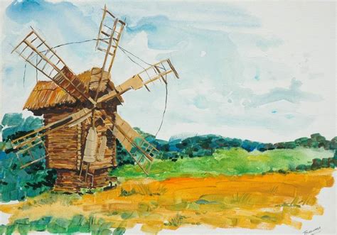 The Windmill Of Animal Farm Painting By Iryna Usenko Saatchi Art