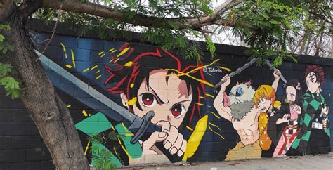 Pintan Mural Con Los Personajes De Demon Slayer En Monterrey Senpai