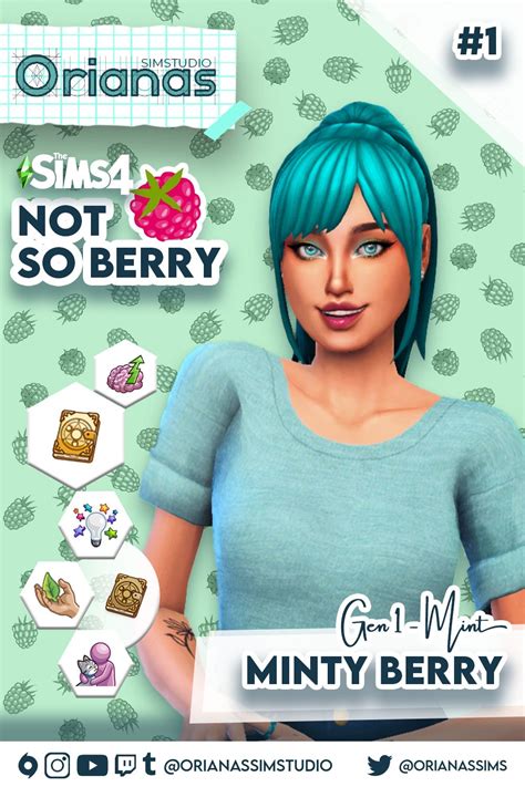 Not So Berry Challenge Gen1 Mint 1 Minty Berry The Sims 4 Sims 4 Sims Sims Four