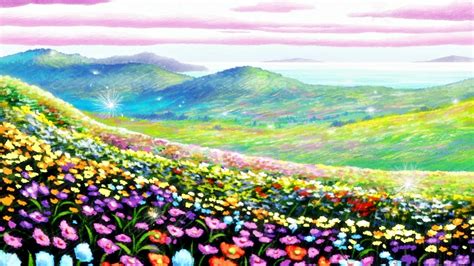 Mountains Flowers Garden Dreams Anime Natsuyuki Rendezvous