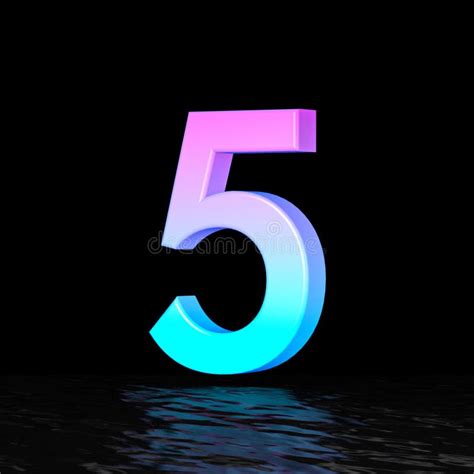 A Set Of Five Latin Numbers And An Exclamation Point Paper Style Cut