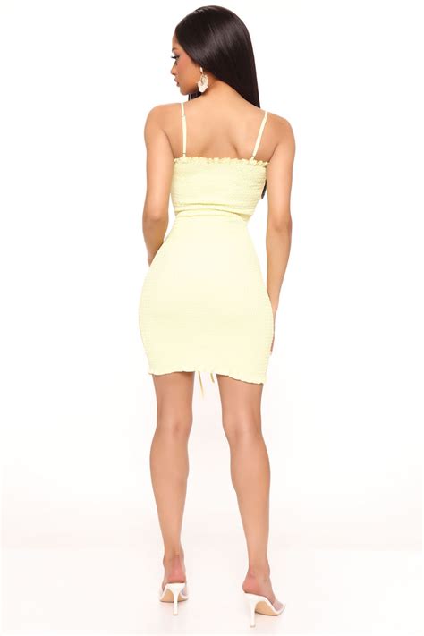 Emelie Mini Dress Yellow Fashion Nova Dresses Fashion Nova