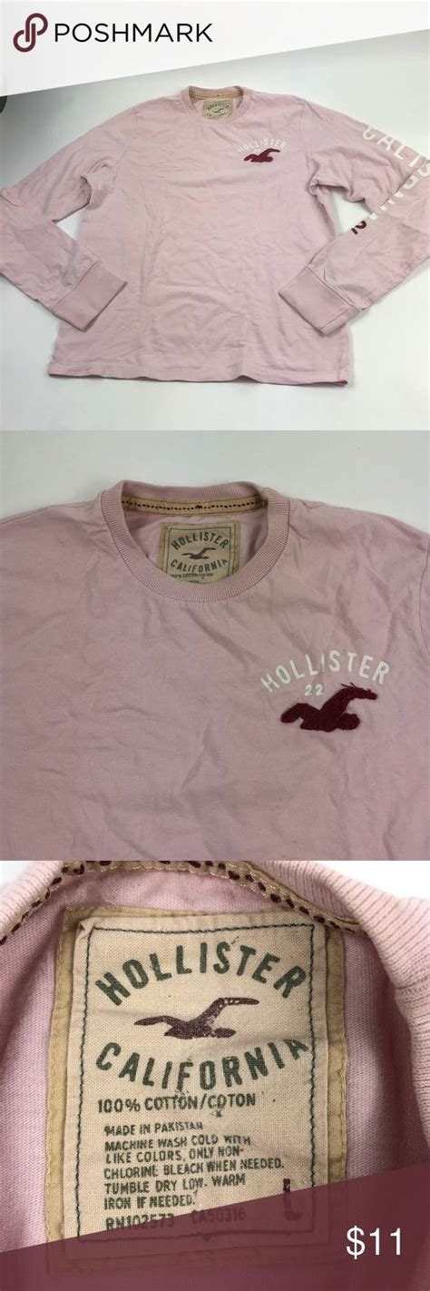 Hollister Pink Long Sleeve Shirt Ab061 Pink Long Sleeve Shirt Long