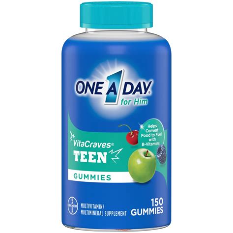 One A Day For Him Teen Multivitamin Gummies 150 Count