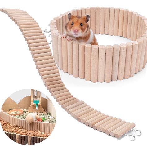 Pet Enjoy Hamster Suspension Bridge Toywooden Long Climbing Ladder