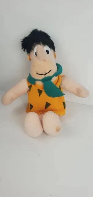 Vintage Euc 1987 Fred Flintstone 11” Hanna Barbera Plush Stuffed Toy 9