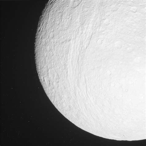 Tethys Saturns Icy Moon Space