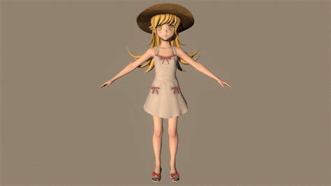 t pose rigged model of shinobu oshino anime girl 3d model rigged cgtrader images and photos finder