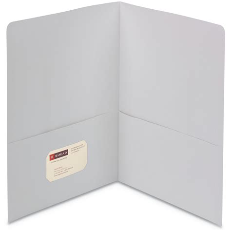 Smead Two Pocket Folder Textured Paper White 25box Smd87861