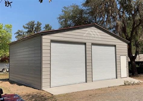 30x30 Steel Garage With Man Door Two Car Garage Immediate Prices