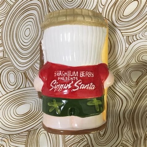 16 Oz Ceramic Tiki Mug Beachbum Berry Surfin Sippin Santa Christmas