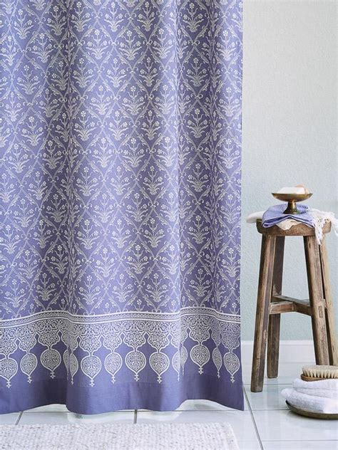 Great designs on professionally printed shower curtains. Purple shower curtain, Floral, Boho | Lavender bathroom ...