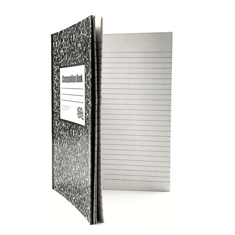 Mead Wide Ruled Composition Notebook 100 Sheets Original Black Marbl