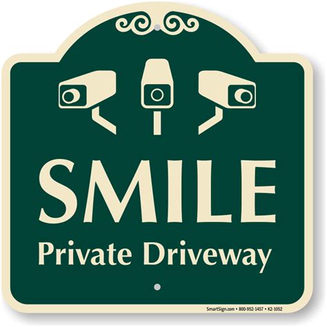 Private Driveway Under Video Surveillance Signature Sign, SKU: K2-1052