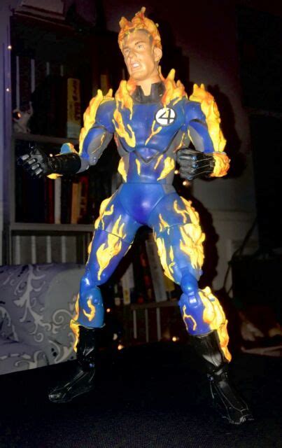 The Human Torch 12 Movie Action Figure Fantastic Four Marvel Toybiz