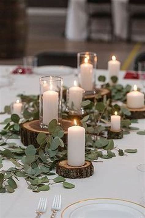 Looking to get married in a barn setting near ohio? 35 Rustic Wood Slab Centerpieces Into Your Wedding ...