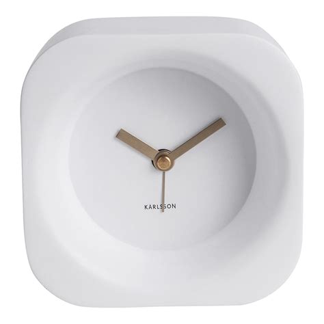 Matte White Chunky Alarm Clock Brandalley