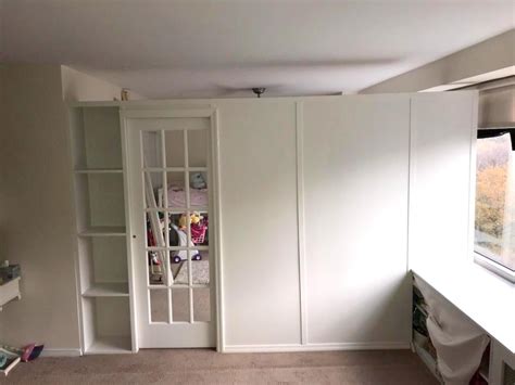 Split up dining rooms and kitchens, living rooms and offices or even a space inside your bedroom for changing or reading. Custom room divider with bookcase and French door. Call us ...