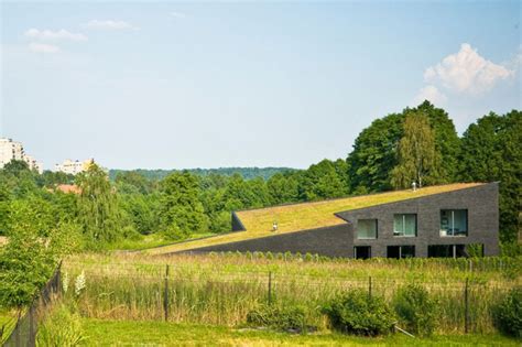 Modern Green Roofed Homes Blend Into Polands Countryside Houses In