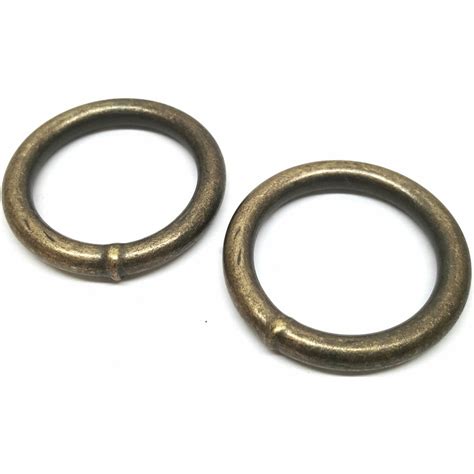 Antique Solid Brass Ring 2 Pack 1 14 Hill Leather Company