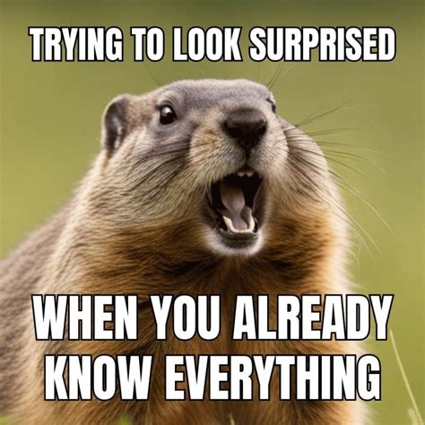 Personalize This Simple Funny Groundhog Square Meme Design Online