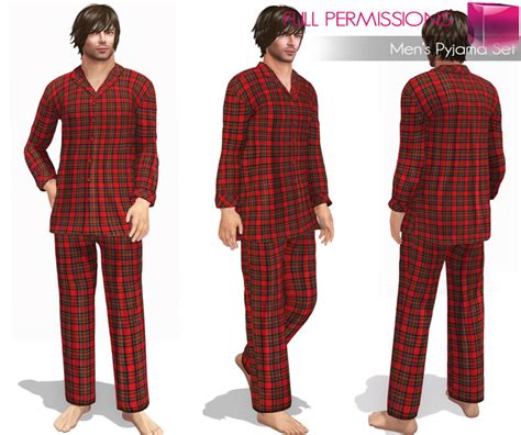 Second Life Marketplace Meli Imako Full Perm Mesh Mens Pyjama Set