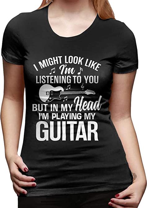 But In My Head Im Playing My Guitar Womens T Shirts Amazonca