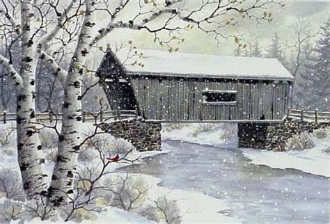 Covered Bridge By Kathy Glasnap Covered Bridges Winter