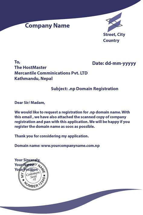 Request Letter For Vendor Registration Vendor Cover Letter Example