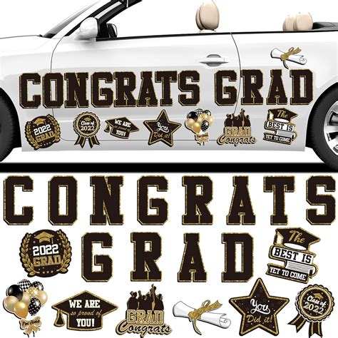 Whymeo Graduation Car Magnets Set 20 Pcs Congrats Grad