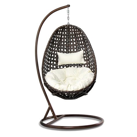 This egg chair offers a different take on. Outdoor Wicker Hanging Egg Chair with Pillow & Cushion ...