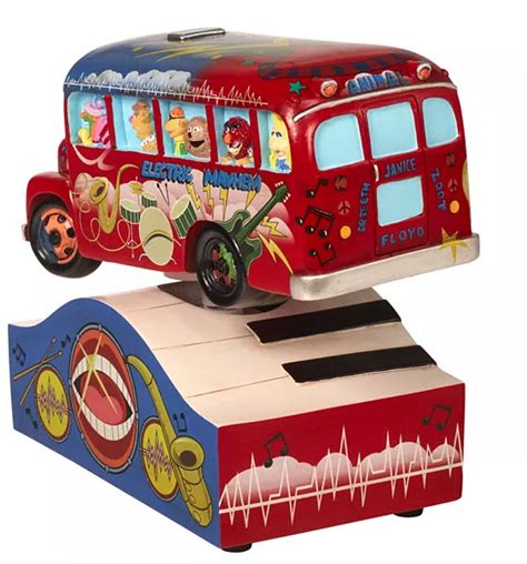 Disney Collectible Muppets Electric Mayhem Bus Music Box Rocks Back