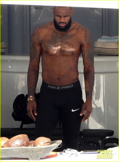 Lebron James Does A Shirtless Workout While Vacationing In Italy Photo
