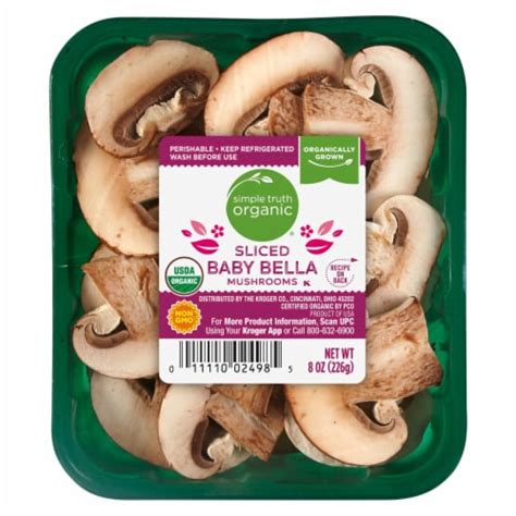 Simple Truth Organic™ Sliced Baby Bella Mushrooms 8 Oz Kroger