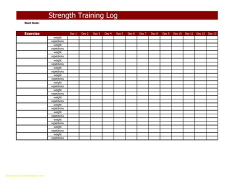 Weight Training Spreadsheet Template Spreadsheet Downloa Weightlifting