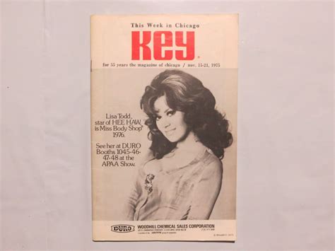 This Week In Chicago Key Magazine 1975 November Lisa Todd Hee Haw Duro