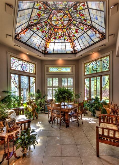 It is a beautiful addition to any home that. Solarium w/Stained Glass Dome Ceiling | Solarium room ...