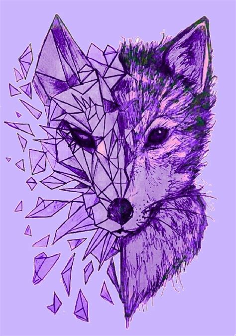 Purple Fox Logo Wallpaper