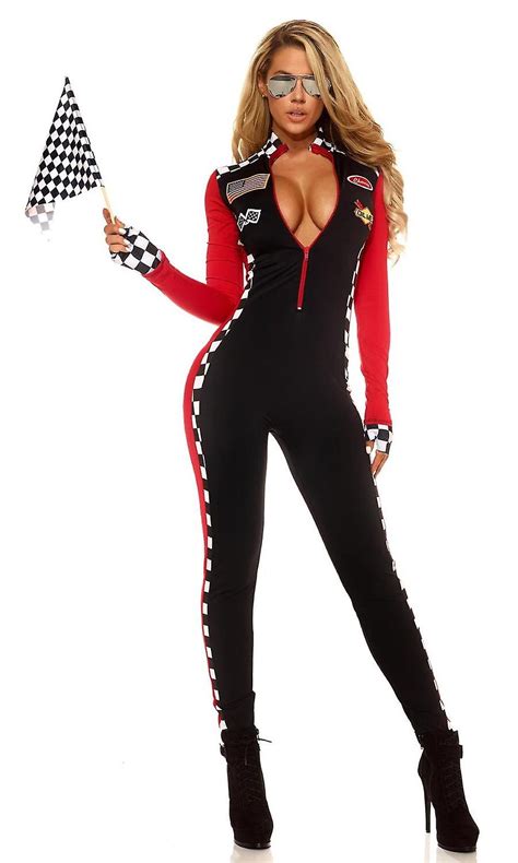 Sexy Race Car Driver Uniform Girl Racing Driver Cosplay Jumpsuit For Lady Halloween Party