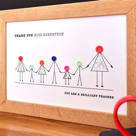 Personalised Thank You Teacher Print By Mrs L Cards