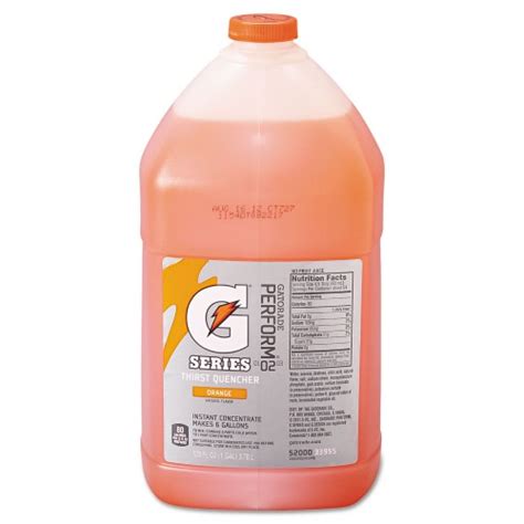 Gatorade Liquid Concentrate Orange One Gallon Jug 4carton 03955