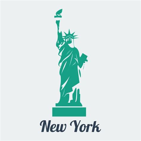 Logo With Statue Of Liberty Statue Of Liberty Image Logo — Stock