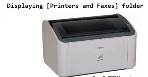 ويندوز 10 ، ويندوز 8.1 ، ويندوز 8 ، ويندوز 7. How to display the Canon LBP 2900 Printers and Faxes folder