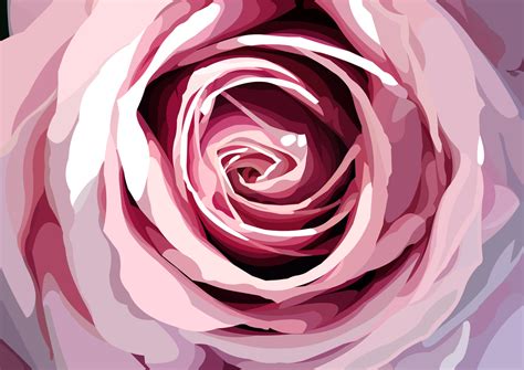 Pink Rose Vector By Elviranl On Deviantart