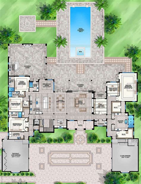 Main Floor For House Plan 207 00067 Luxury Floor Plans Luxury Plan