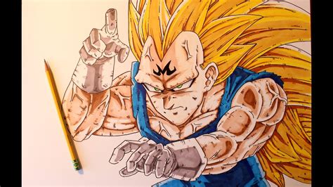 How to draw kid goku | dragon ball z. Drawing Vegeta SSJ3 - Super Saiyan 3 - YouTube