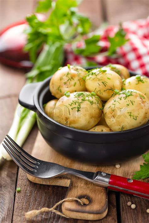 Küche kartoffelbrei vegetarisch Stock Bild
