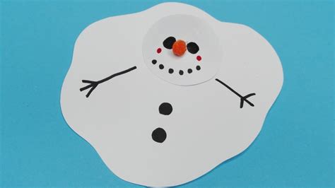 Diy How To Make A Melted Paper Snowman Easy Cardboard Xmas Idea