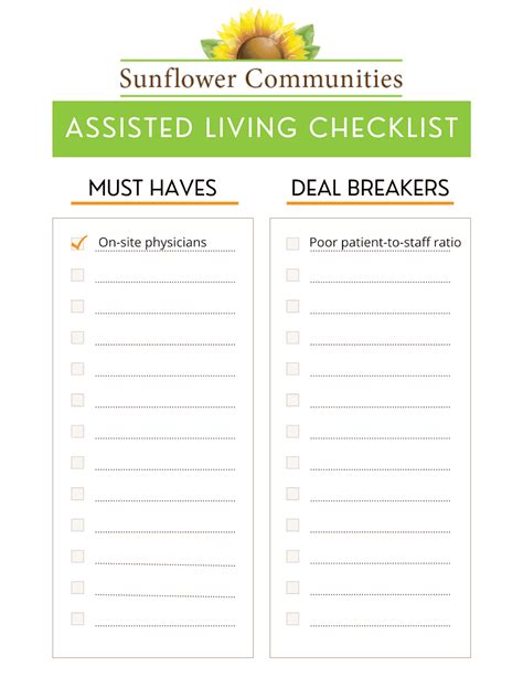 Assisted Living Checklist Find The Best Home For Loved Ones